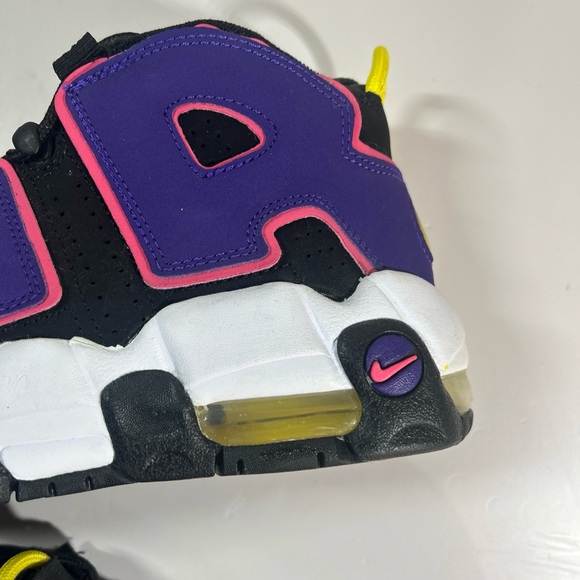 Nike Air More Uptempo 96 Sneakers Black Court Purple DZ5278-001 GS 7Y Women 8.5 - Picture 3 of 12